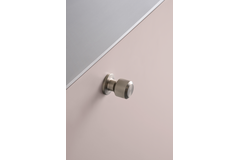 Bouton manor round ø30x35 zamac look inox 